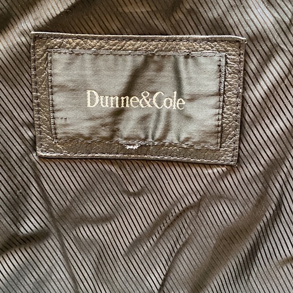 Dunne & Cole Leather Jacket blazer coat Womens L longline vintage classic Simple - Picture 6 of 8